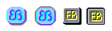 Два варианта кнопок с логотипом автора